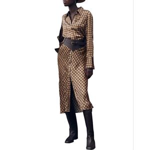 M • Banana Republic • Enchant Silk Shirt Midi Dress